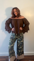 The Sienna Ruffle Top 🤎
